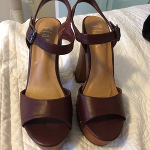 Maroon Chunky Heels